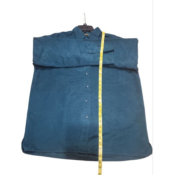 Bruno Men’s L Green Sueded Microfiber Button Up Shirt Long Sleeve Pockets - Picture 3 of 7